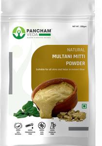 PanchamVeda Natural Multani Mitti Powder For Skin & Hair Care 200g ...