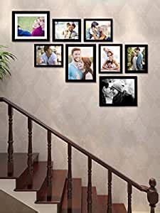 Art Street - Stairwell set of 8 individual Black wall photo frame (5 ...
