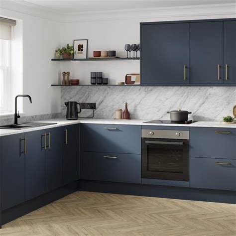 Image result for Howdens Blue Kitchen Units