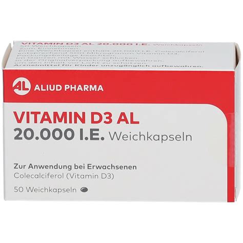 VITAMIN D3 AL 20.000 I.E. Weichkapseln 50 St mit dem E-Rezept kaufen ...