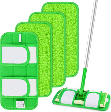 Amazon.com: 4 Pack Mop Pads Refills Compatible with Swiffer Sweeper Mop ...