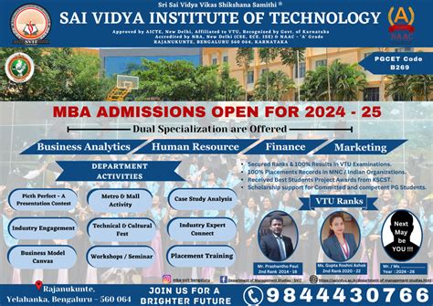 Sai Vidya Institute of Technology | Top Engineering College in Bang