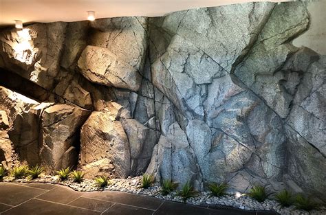 Interior artificial Rock Wall Design — Wavestone Sculpture