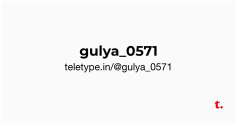 @gulya_0571 — Teletype