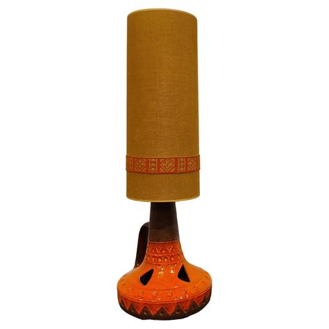 Fat Lava Art Pottery Matching Floor and Table Lamp, Mid-Century Modern ...