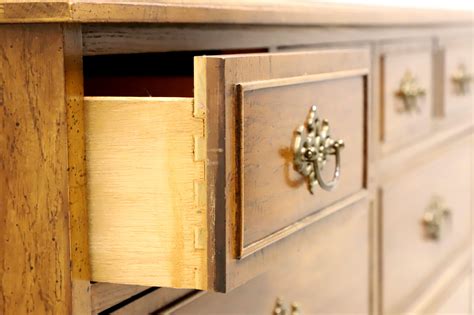 DIXIE Sheffield Manor Pecan Chippendale Style Double Dresser at 1stDibs ...