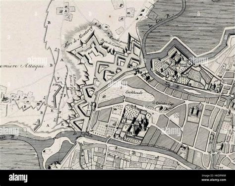 This 17th-century map of Gent, Belgium, showcases the city's layout and landmarks. The detailed ...
