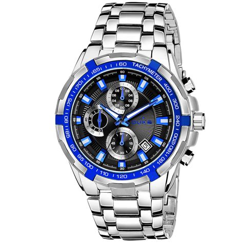 Duke Solid Stainless Steel Strap Chronograph Men Watch White Dial (DK4