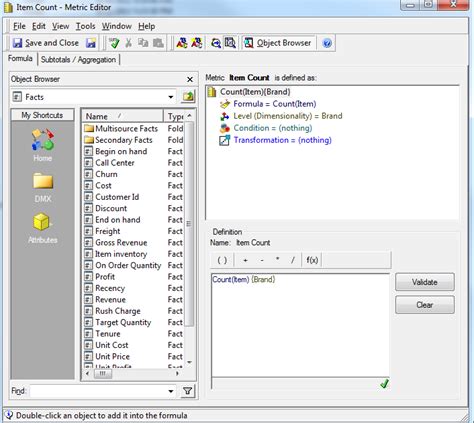 MicroStrategy Count Rows 的图像结果