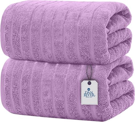 Amazon.com: DAN RIVER Pack of 2 Bath Sheet 35x70 Inches, Ribbed XL ...