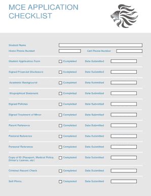 Application Form Checklist Example 的图像结果
