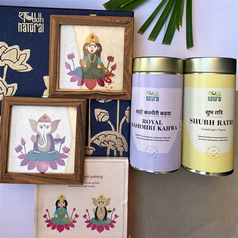 Buy Handcut Flower-Art Frames & Herbal Tea Hamper Online On Zwende