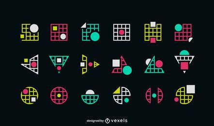 Geometric Shapes Logo Set Vector Download