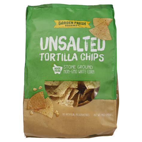 Garden Fresh Gourmet Kettle Style Chips, Unsalted Tortilla Chips, 14 oz ...