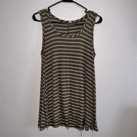 Women's Green and White Shirt | Depop