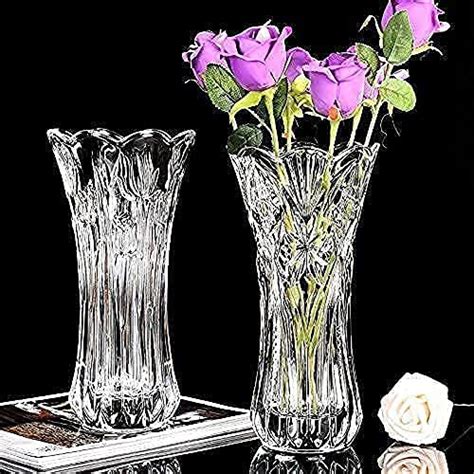 Buy YRTOYS Glass Flower Pot rystal Clear Vase for Living, Glass Flower ...