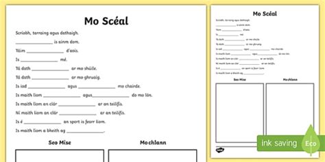Mo Scéal Template | Twinkl Educational Resources Ireland