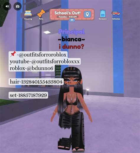 bayside highschool girl outfit codes @bdunno6 in 2025 | Aesthetic roblox royale high outfits ...