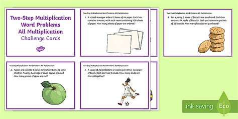 Two-Step Multiplication Word Problems | Teacher-made