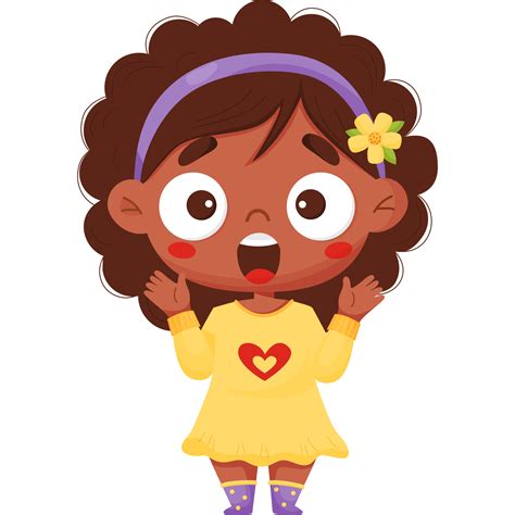 Black girl emotion. Fear and scream 15116012 PNG