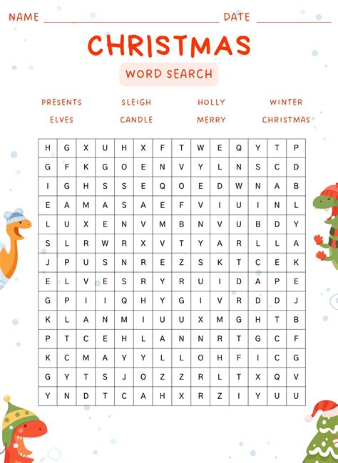 Kids Christmas Word Search - 15 Free PDF Printables | Printablee