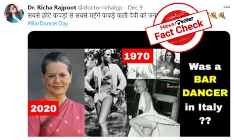 Fact Check: Viral photos do not show young Sonia Gandhi as 'bar waitress'