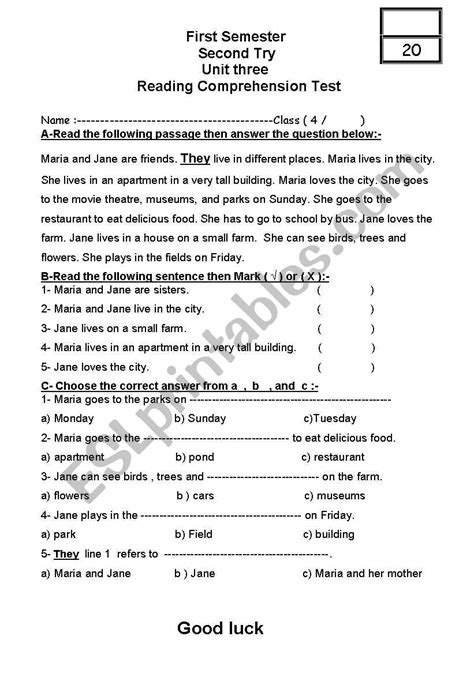 Reading Comprehension Practice Tests 的图像结果