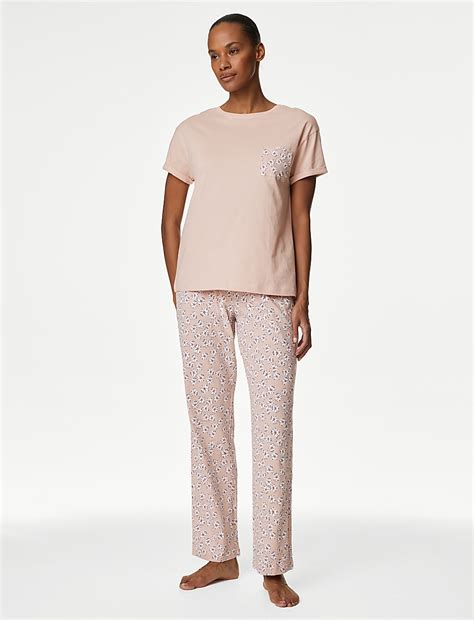Buy Pure Cotton Printed Pyjama Set at Marks & Spencer