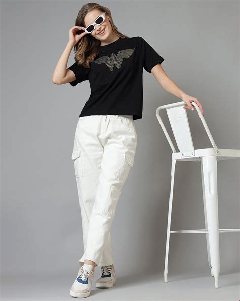 Wonder Woman Printed Regular Fit Tshirt For Women – Free Authority