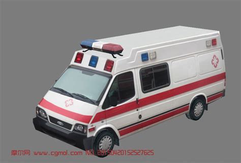 救护车简模,汽车,运输模型,3d模型下载,3D模型网,maya模型免费下载,摩尔网