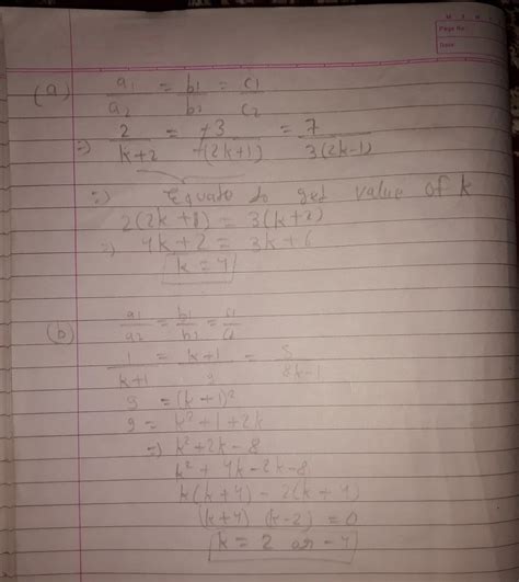 26. Find the value of k, for which the system of equations has ...