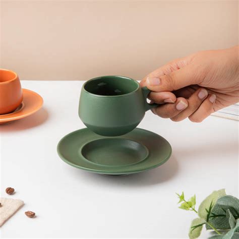 Sage Green Cup Set 100 ml Online - Premium Tea Cup | Nestasia