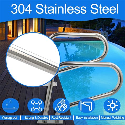 Buy Frantie Swimming Pool Handrail for Inground Pools, 32 x 23 (L X H ...