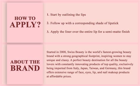 Buy Swiss Beauty Bold Matt Lip Liner | Set of 12 | Long-lasting |Matte ...