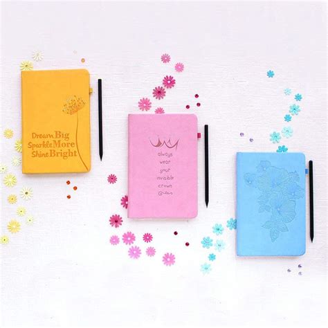 Doodle Blooming Jewel Notebook Diary,PU Leather, Gift for Girls,Hard ...
