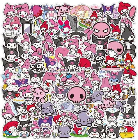100pcs Kuromi Stickers My Melody Stickers Cute Anime | Ubuy India