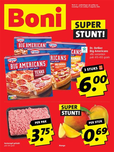 Boni Folder Week 33 geldig van 11.08.2025 tot 17.08.2025
