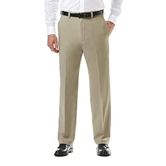 Buy Haggar Men's Cool 18 Pro Classic Fit Flat Front Pant-Regular and ...