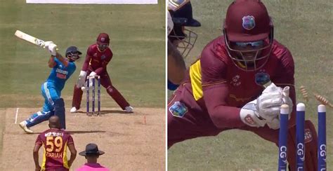 [Watch] Ishan Kishan misses a slog & gets stumped on 77 in 3rd ODI vs WI
