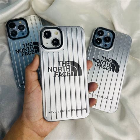 The grey color TNF branded plating case – Covers Emporium