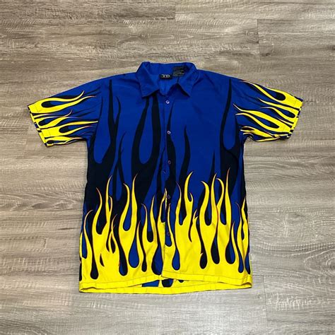 Blue and Yellow Shirt | Depop