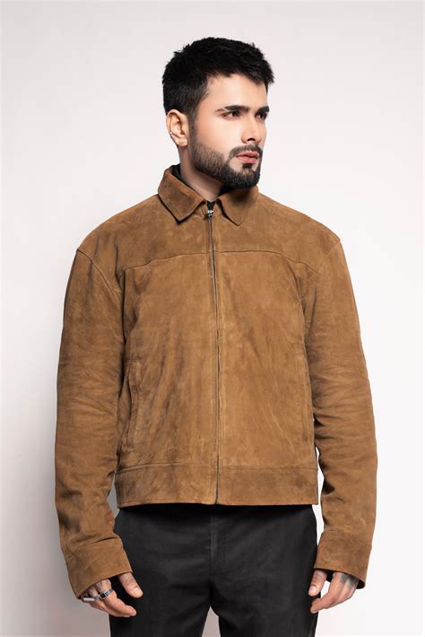 Mark Styling Heritage Suede-Finish Harrington Jacket – MarkStyling