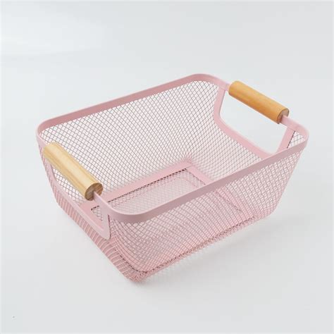 UMAI Metal Mesh Basket for Storage with wooden handle | 280 gm | Fruit ...