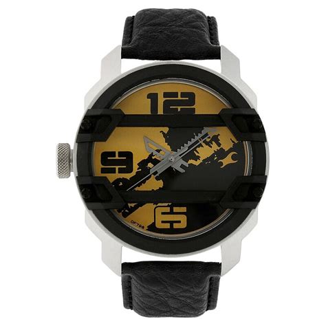 Buy Online Fastrack Quartz Analog Yellow Dial Leather Strap Watch for ...