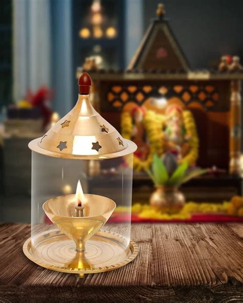 Buy ELAHI Metals Akhand Jyot Decorative Brass Pooja Diya for Pooja ...
