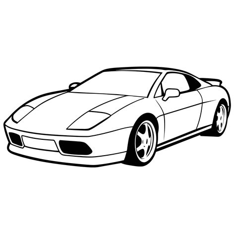 Realistic Car Outline Illustration 46569170 Vector Art at Vecteezy