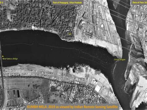 Kumbh Mela 2019 as seen from Indian Remote Sensing Satellite CARTOSAT 2 ...