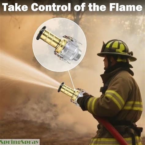 SpringSpray 2 NPSH Brass Industrial Fire Hose Nozzle with 2 x India | Ubuy