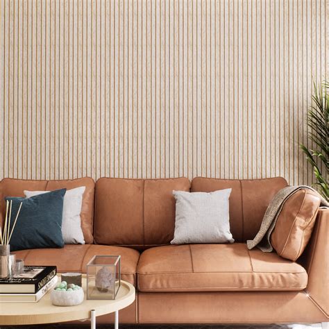 Living Room with Vertical Wood Paneling