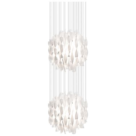Axolight Avir Large Pendant Lamp in Chrome and White by Manuel and Vanessa Vivian For Sale at ...